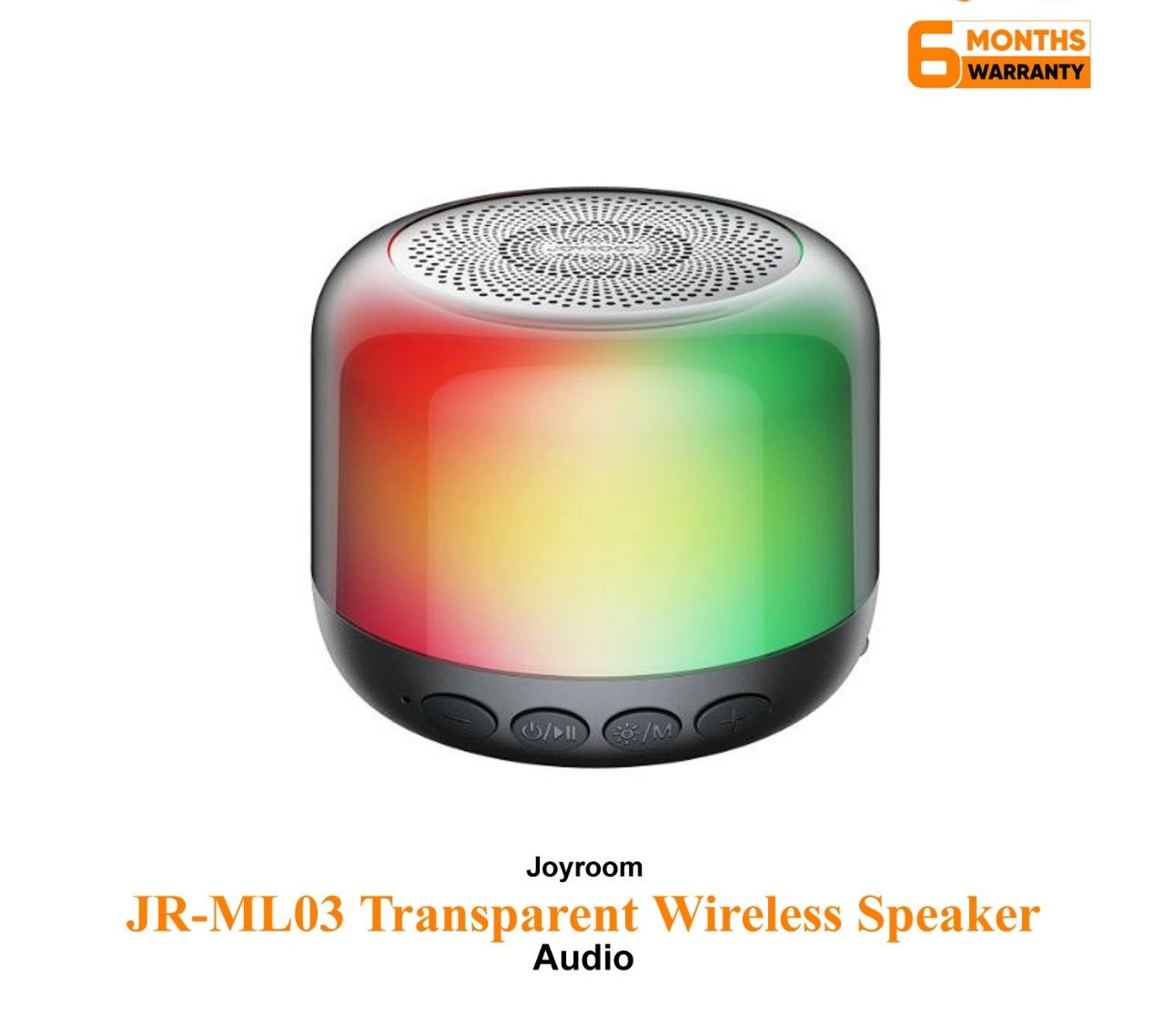 Transparent Wireless Speaker with RGB Light,