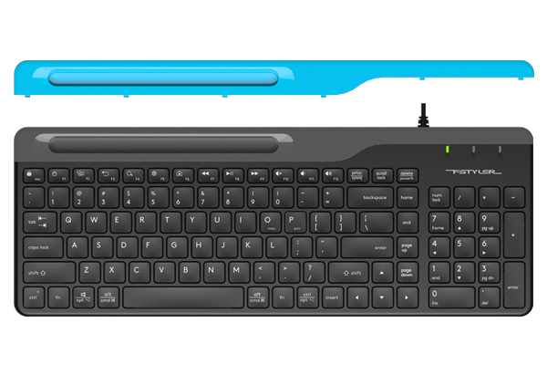 A4TECH FK25 Fstyler 2-Section Compact Keyboard - Black