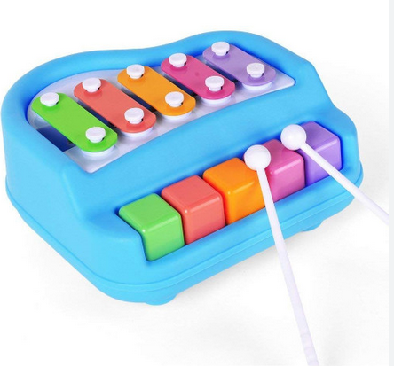 Kids Xylophone Knocking Piano With Light And Music For Baby Learning Fun Musical Instrument For Kids (Small)