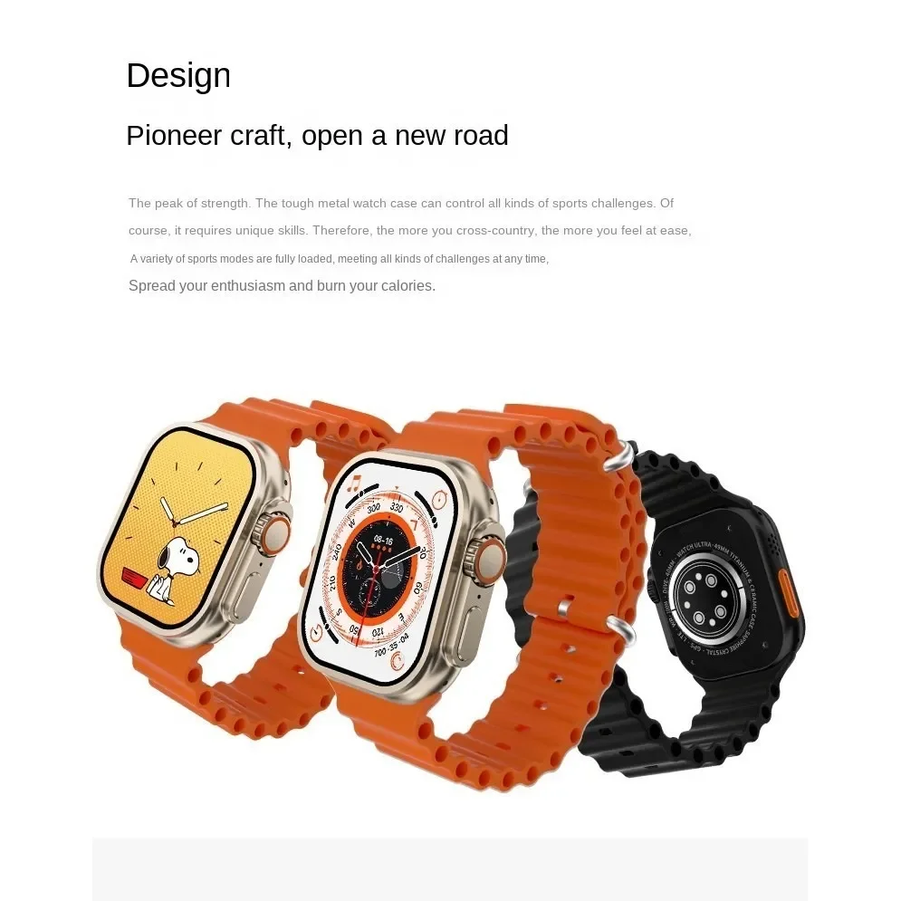 C39 Ultra Hryfine Premium 4 IN 1 Smart Watch For Men