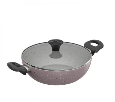 Walton Wok Pan with Glass Lid Multicolor 26cm