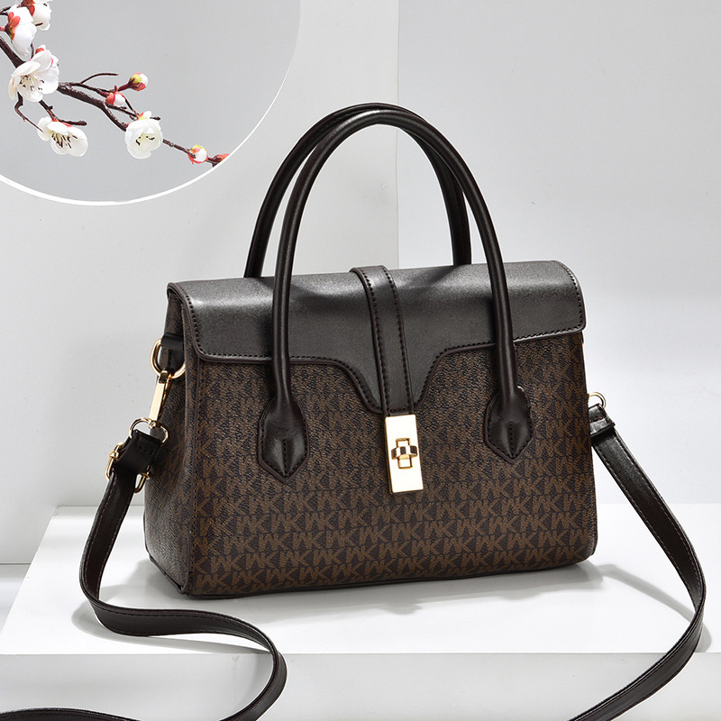 Newest High Quality MK Design American Bag Luxury Women's Handbags(Coffee, Cream & Black Color)