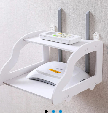 2 layer Wall Mount Wifi Router Storage Rack & shelf