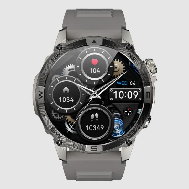 Blisbond Storm(Grey) AMOLED Display Bluetooth Calling Smart Watch